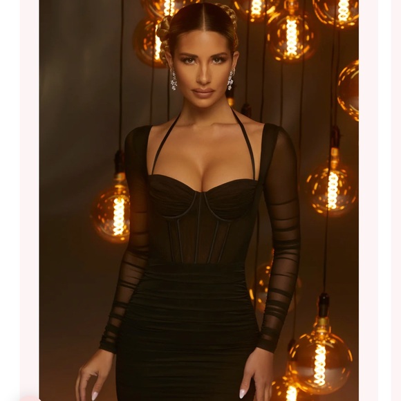 Oh Polly Dresses & Skirts - Oh Polly black corset mini dress